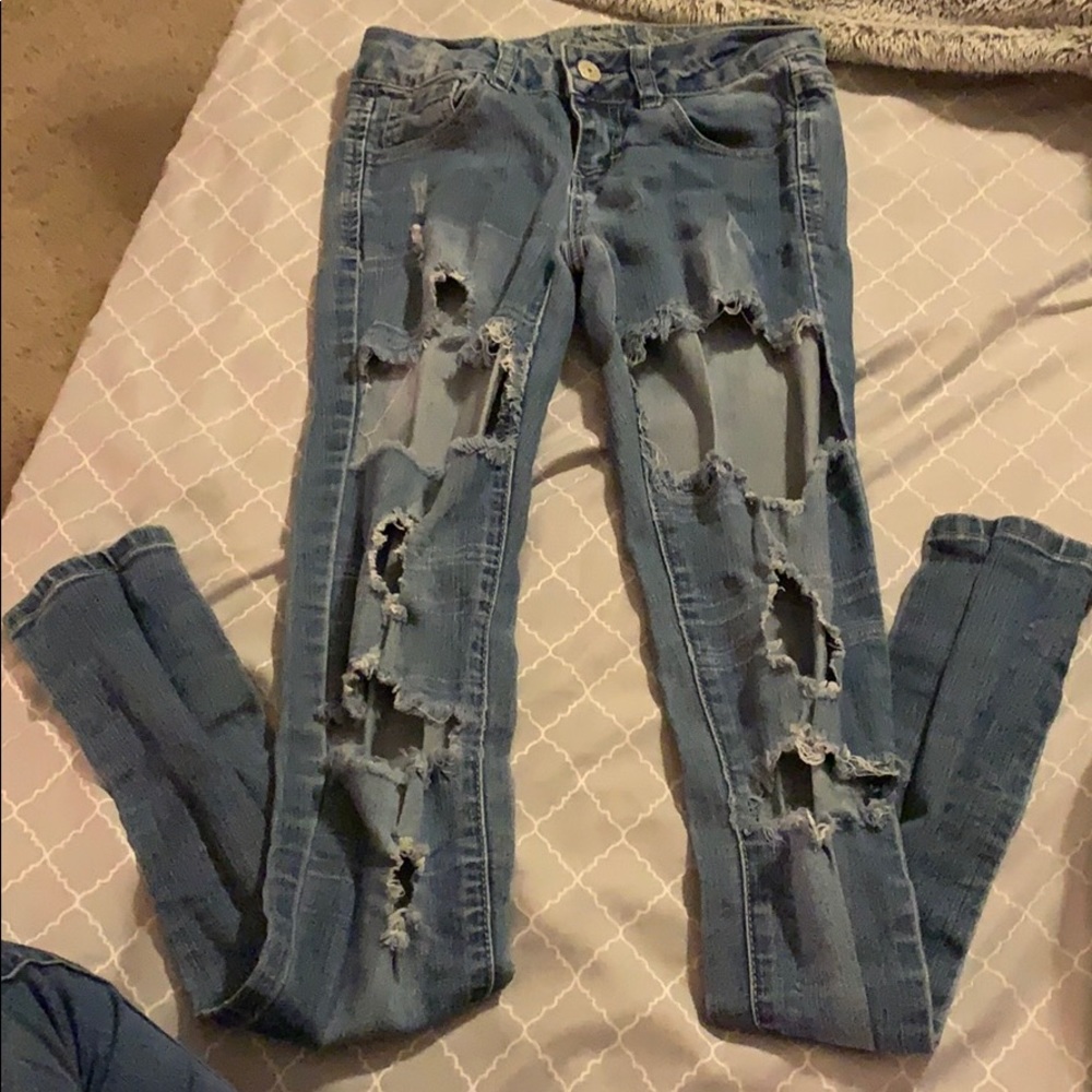 Wax jean skinny jeans